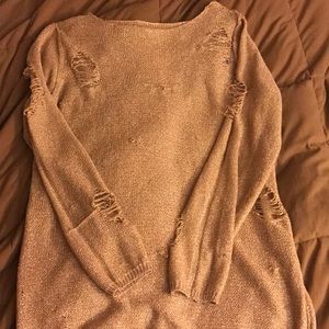 Forever 21 gold long sweater